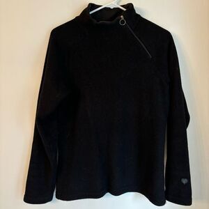 Kuhl Women’s quarter zip mock neck fleece long sleeve black soft size medium EUC